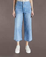 Sailor Wide Leg Crop Jean Medium Wash - miamidrugpossession