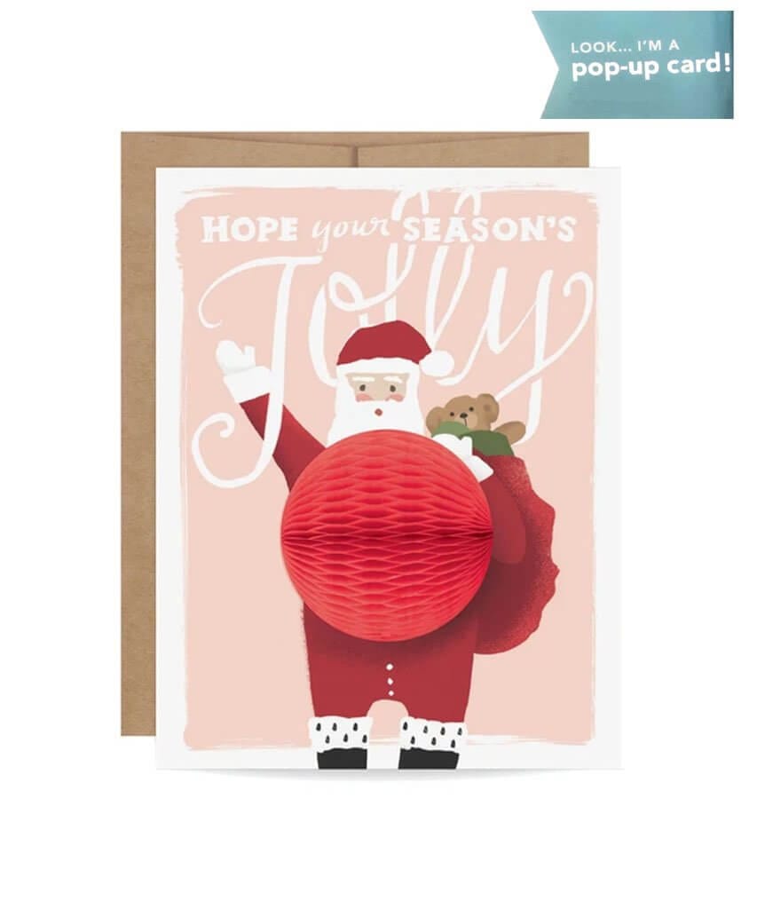 Santa Pop Up Pom Card - miamidrugpossession