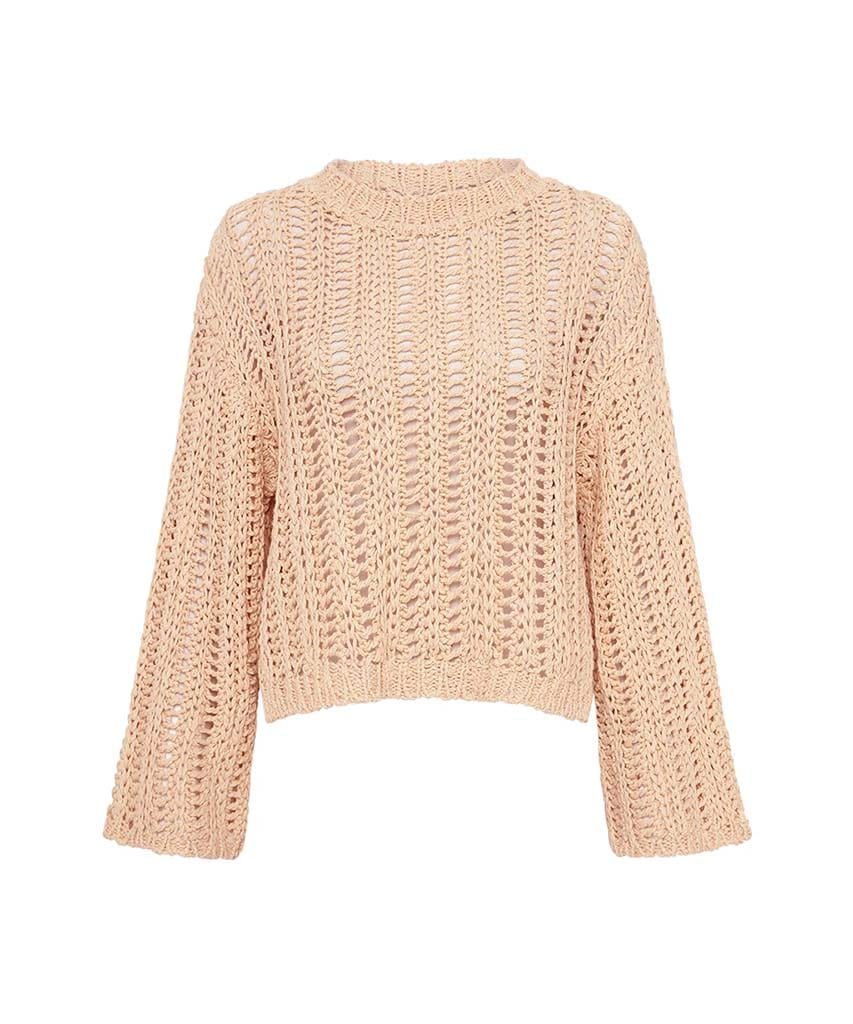 Saskia Knit Jumper Honey - miamidrugpossession