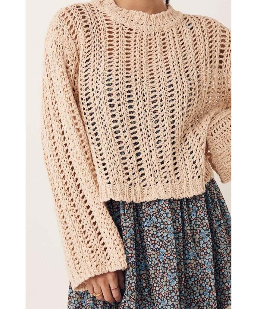 Saskia Knit Jumper Honey - clearpathherbicide