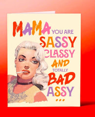 Sassy and Badassy Birthday Card - PINK ARROWS