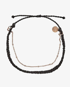 Satellite Chain Anklet Black - miamidrugpossession