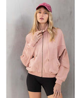 Saturdays Zip - Up Sweatshirt Dirty Pink - clearpathherbicide