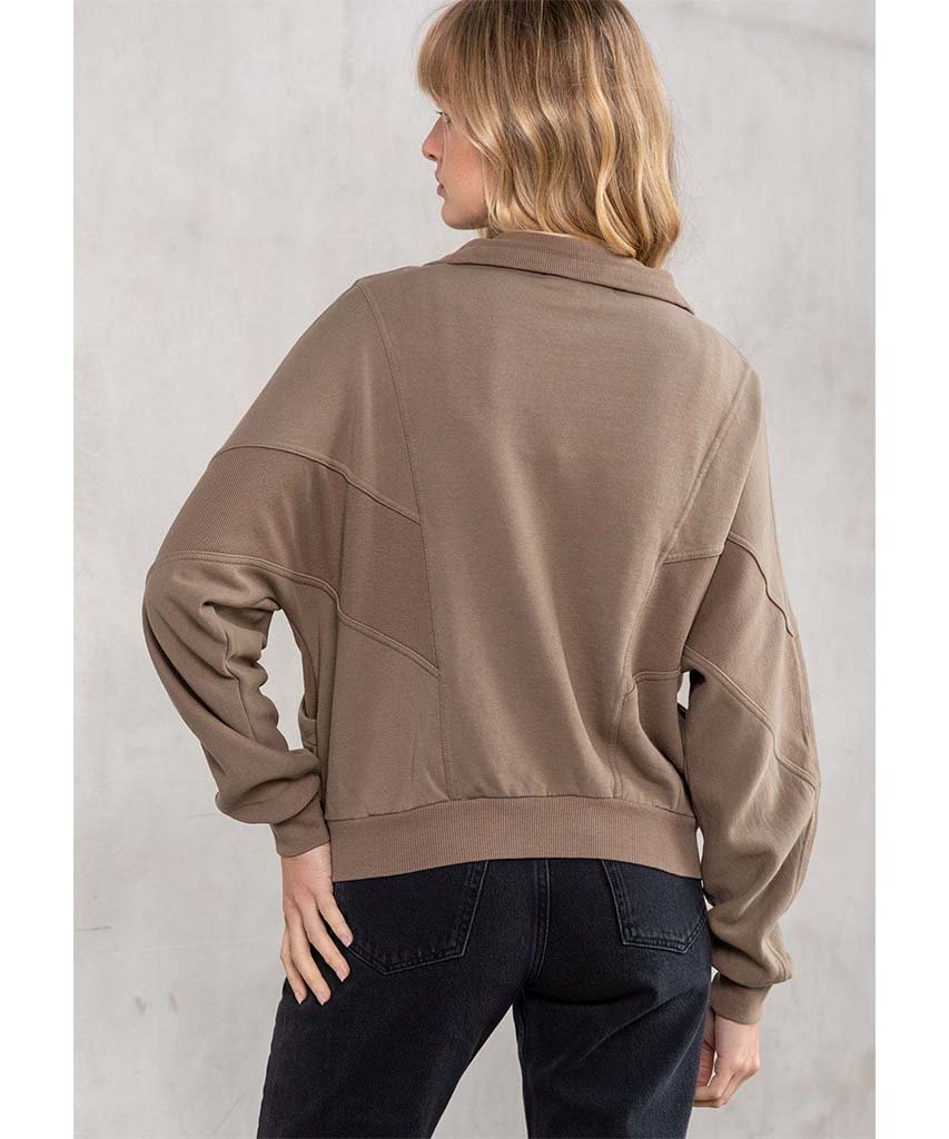 Saturdays Zip - Up Sweatshirt Mushroom - miamidrugpossession