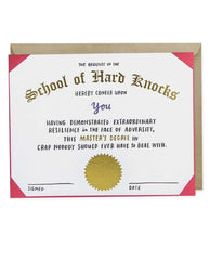 School of Hard Knocks Card - PINK ARROWS