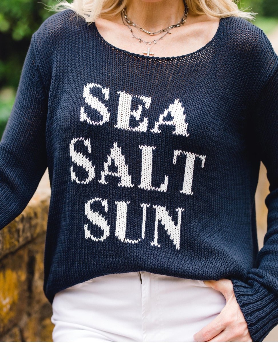 Sea Salt Sun Indigo Sweater - miamidrugpossession