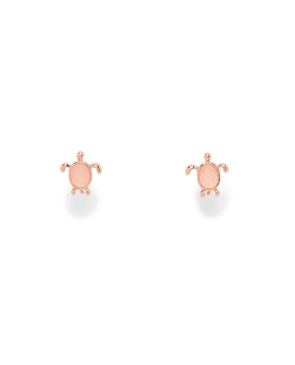 Sea Turtle Stud Earring Rose Gold - clearpathherbicide