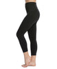 Seamless Cropped Leggings Black - miamidrugpossession