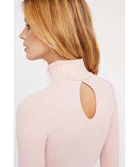 Seamless Turtleneck Bodysuit Blush - PINK ARROWS