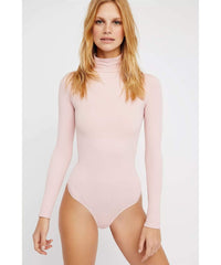 Seamless Turtleneck Bodysuit Blush - PINK ARROWS