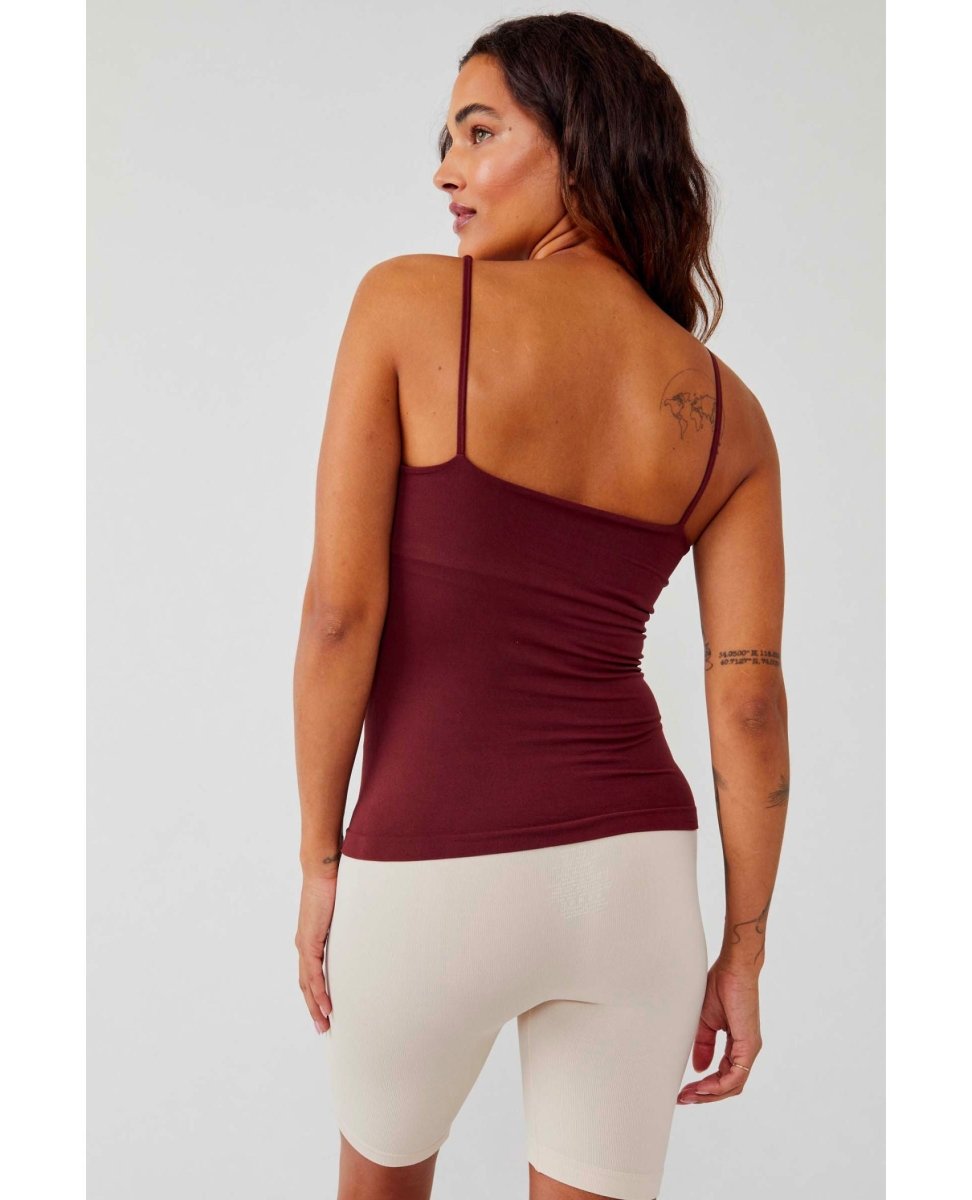 Seamless V - Neck Cami Garnet - clearpathherbicide