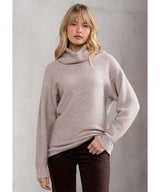 Seasons Slouchy Ribbed Turtleneck Heather Stone - clearpathherbicide