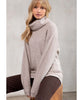 Seasons Slouchy Ribbed Turtleneck Heather Stone - miamidrugpossession