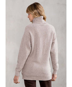 Seasons Slouchy Ribbed Turtleneck Heather Stone - clearpathherbicide