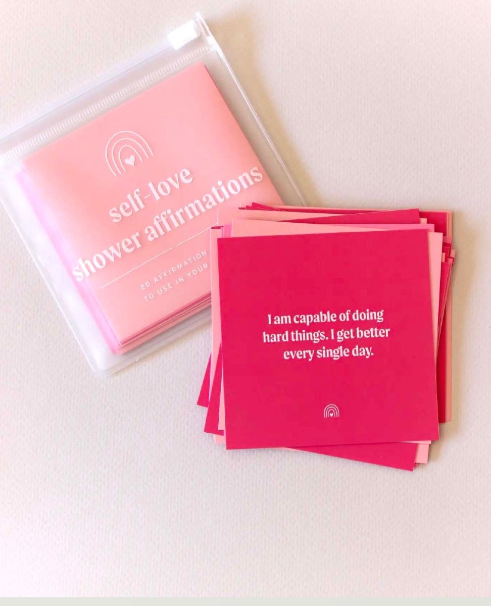 Self Love Shower Affirmation Cards - PINK ARROWS