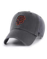 SF Giants Baseball Hat Charcoal Black Clean Up - clearpathherbicide