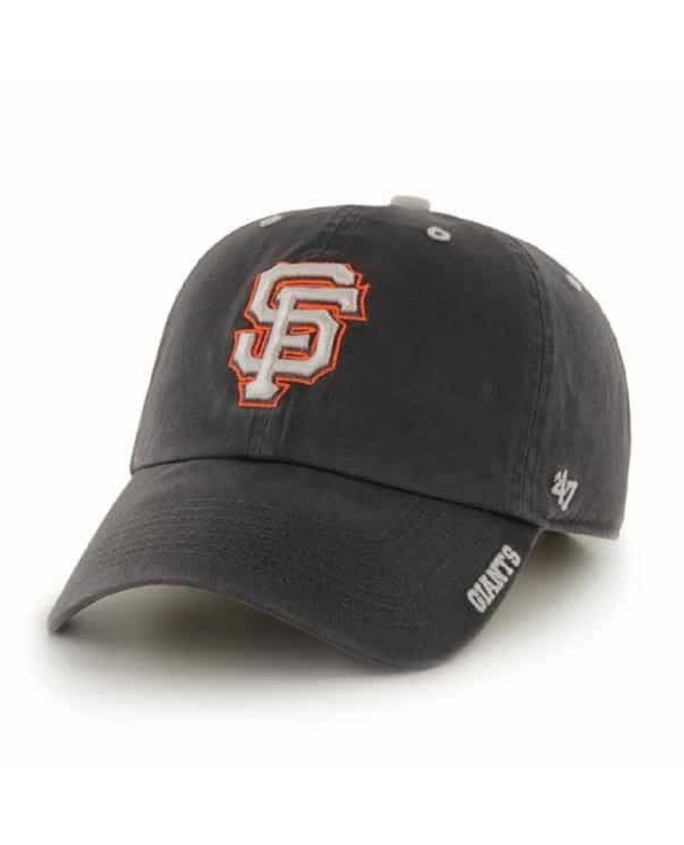 SF Giants Baseball Hat Charcoal White Clean Up - miamidrugpossession