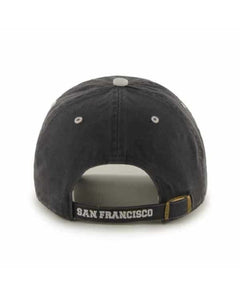 SF Giants Baseball Hat Charcoal White Clean Up - PINK ARROWS