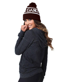 SG Varsity Pom Beanie, Garnet - miamidrugpossession