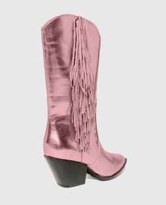 Shania Pink Fringe Boot - PINK ARROWS