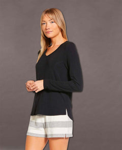 Shannon Long Sleeve Top Black - miamidrugpossession