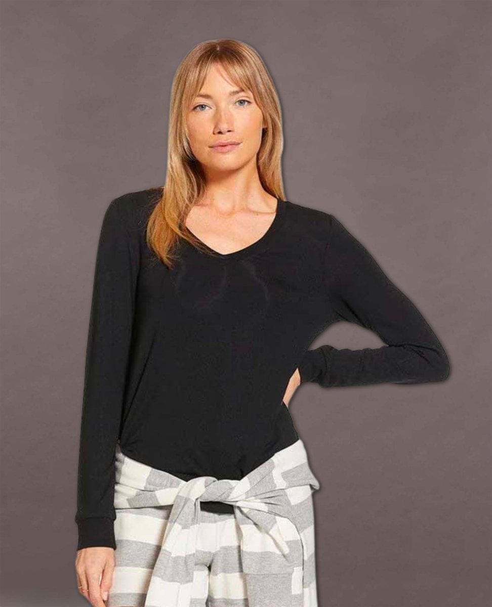 Shannon Long Sleeve Top Black - miamidrugpossession