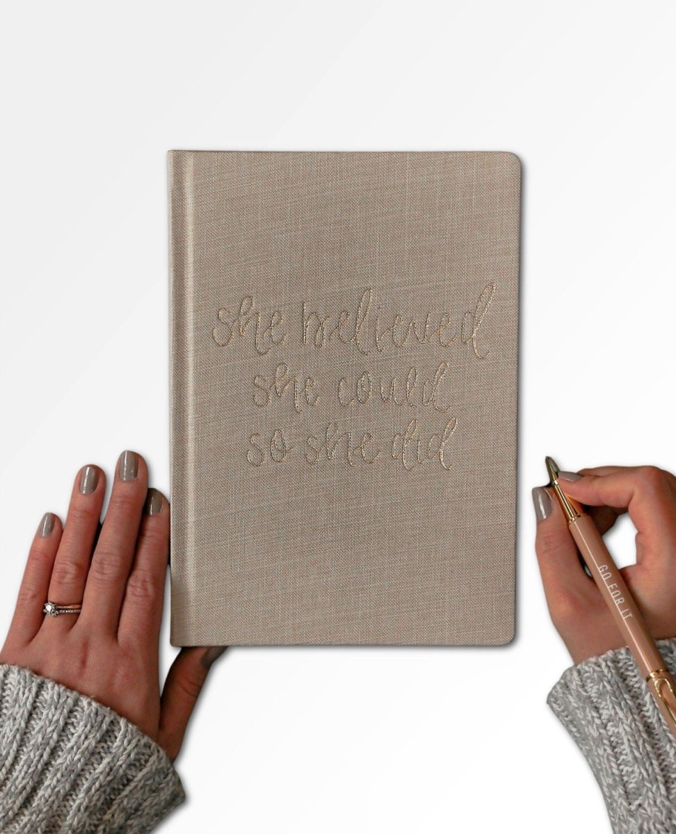 She Believed She Could Fabric Journal - clearpathherbicide