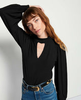 Shelby Cut Out Tee Black - miamidrugpossession