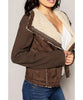 Sherpa Moto Jacket Brown - miamidrugpossession