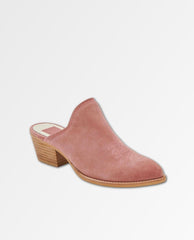 Shiloh Mules in Blush Suede - PINK ARROWS