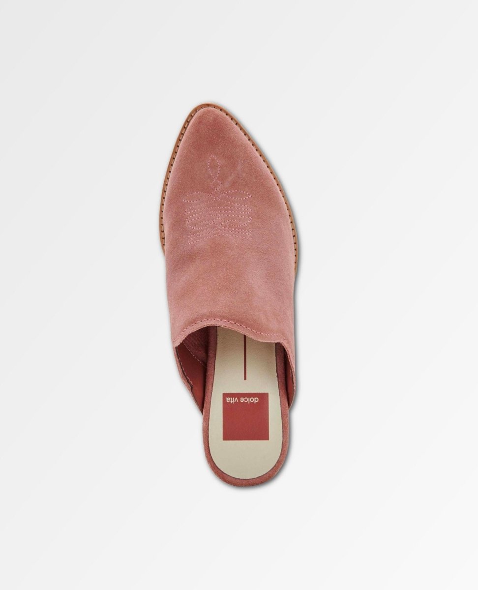 Shiloh Mules in Blush Suede - miamidrugpossession