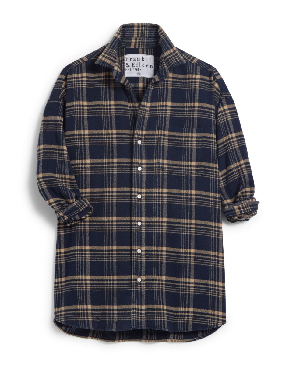 Shirley Oversized Navy & Brown Plaid - clearpathherbicide