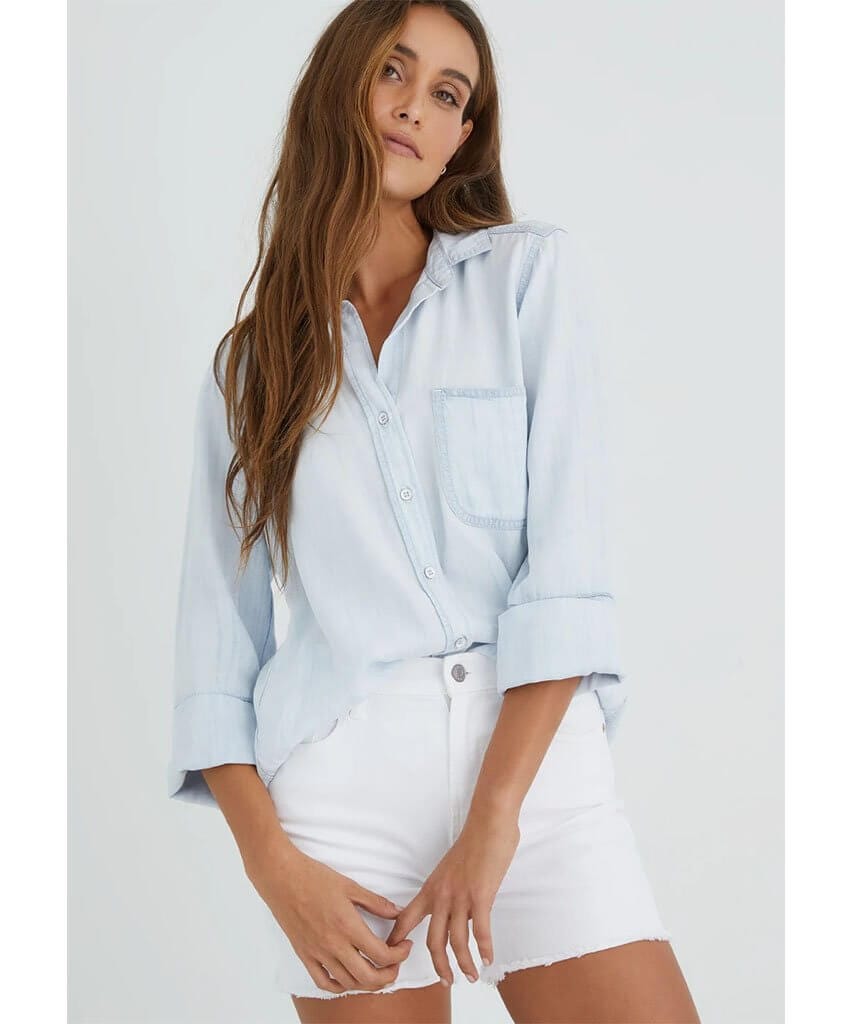 Shirt Tail Button Down Desert Sky Wash - clearpathherbicide