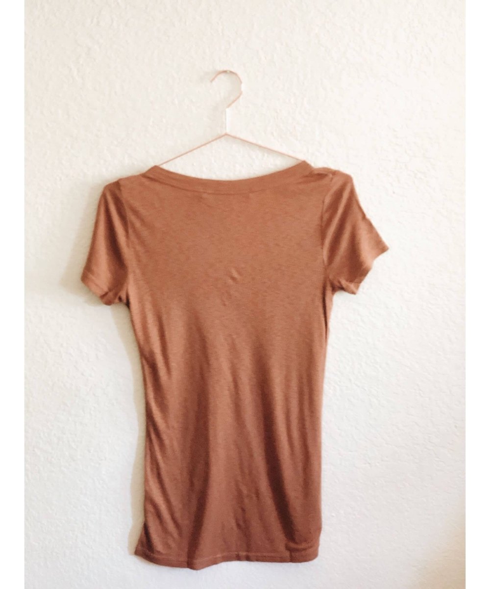 Short Sleeve V - Neck Tee, Sequoia - miamidrugpossession