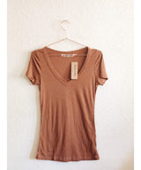 Short Sleeve V - Neck Tee, Sequoia - miamidrugpossession