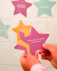 Shower Affirmation Cards Kids - PINK ARROWS