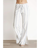 Side Slit Wide Leg Pant Marina Stripe - miamidrugpossession