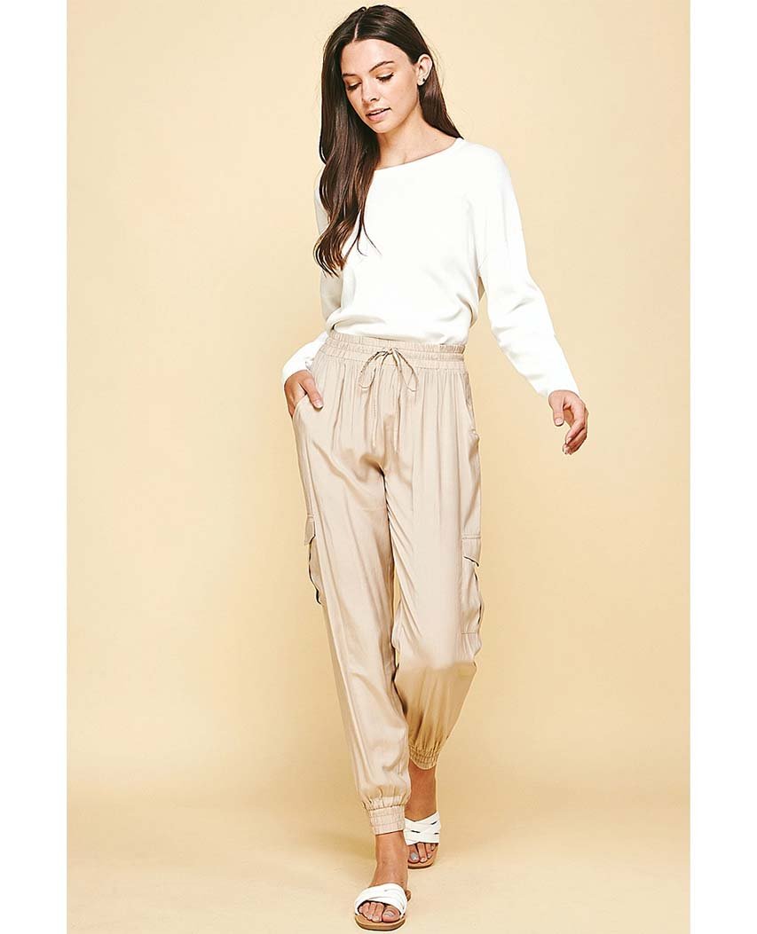 Silky Jogger Pant Khaki - miamidrugpossession