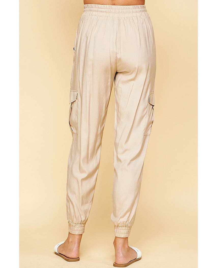 Silky Jogger Pant Khaki - miamidrugpossession