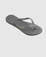 Silver Slim Flip Flop - PINK ARROWS