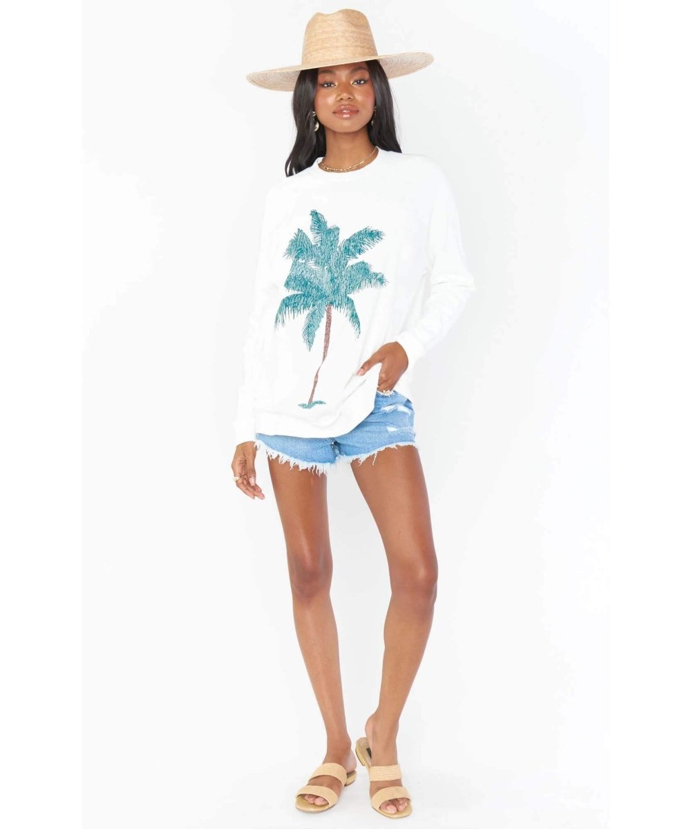 Simone Pullover Palm Graphic - miamidrugpossession