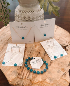 Simple Bead Necklace Bliss Blue - clearpathherbicide