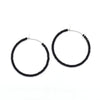 Simple Solid Seed Bead Hoops Black 1.5 - miamidrugpossession