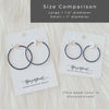 Simple Solid Seed Bead Hoops Black 1.5 - miamidrugpossession