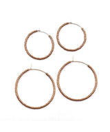 Simple Solid Seed Bead Hoops Bronze 14k Gold Fill - miamidrugpossession