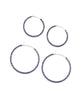 Simple Solid Seed Bead Hoops Midnight Blue Sterling - clearpathherbicide