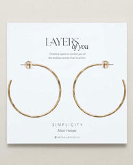 Simplicity Maxi Hoop Earrings 14k Gold - PINK ARROWS