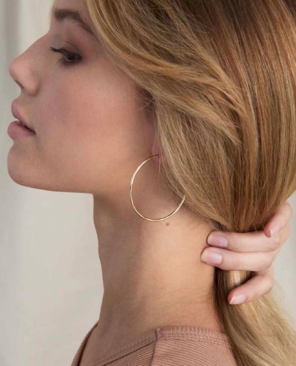 Simplicity Maxi Hoop Earrings 14k Gold - clearpathherbicide