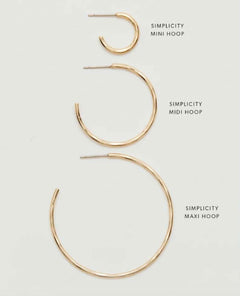 Simplicity Maxi Hoop Earrings 14k Gold - clearpathherbicide