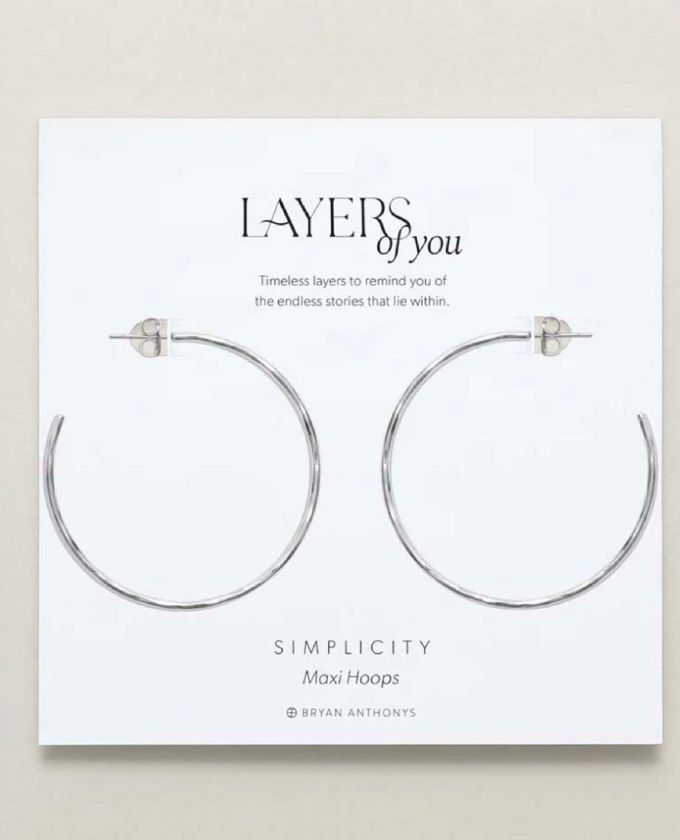 Simplicity Maxi Hoop Earrings Silver - miamidrugpossession